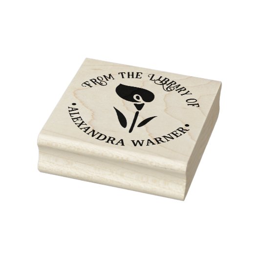 Tampons Encreurs Bibliothèque silhouette élégante d'Arum Name de li (Tampon)