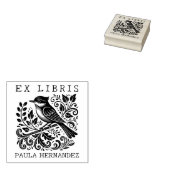 Tampons Encreurs Bibliothèque Vintage Ex Libris Oiseau (Tamponné)