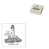 Tampons Encreurs Bibliothèque vintage Lighthouse Ex Libris (Tamponné)