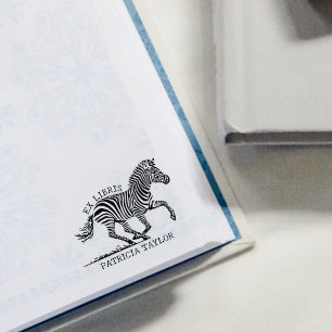 Tampons Encreurs Bibliothèque Zebra Ex personnalisée