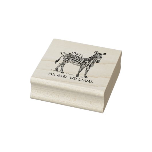 Tampons Encreurs Bibliothèques Ex Personnalisées, Livre Zebra (Tampon)