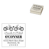 Tampons Encreurs Bicyclettes Couple Timbre pour mariage Adresse de (Tamponné)