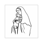 Tampons Encreurs Bienheureuse Vierge Marie tenant Bébé Jésus (Impression)