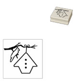 Tampons Encreurs Birdhouse avec timbre cardinal en bois d'art (Tamponné)