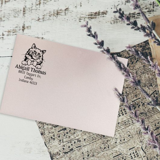 Tampons Encreurs Birman Cat Adresse de retour