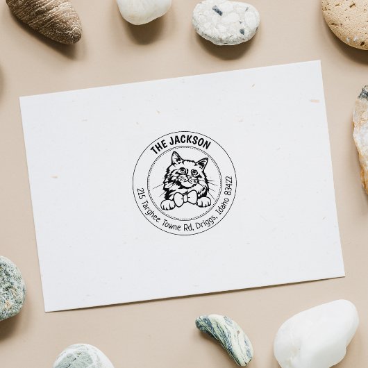 Tampons Encreurs Birman Cat Family Return Adresse