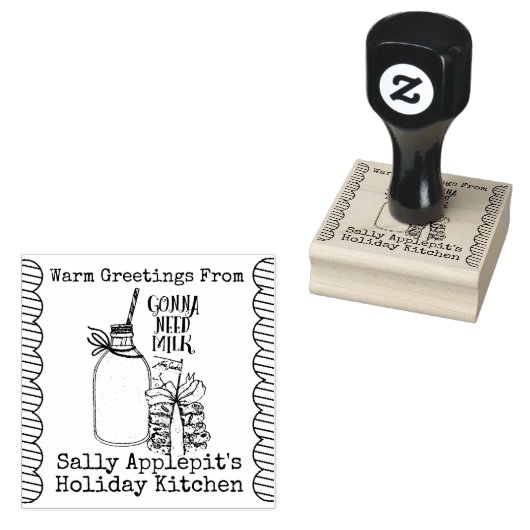 Tampons Encreurs biscuits de Noël au lait cuits dans la cuisine de (Tamponné)