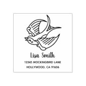 Tampons Encreurs Black Swallow Flash Tattoo Adresse de retour (Impression)