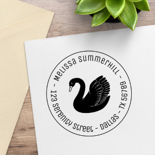 Tampons Encreurs Black Swan Aime l'adresse ronde