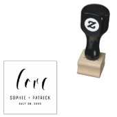 Tampons Encreurs Black Whimsical Love Script personnalisé mariage (Tamponné)