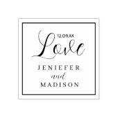 Tampons Encreurs Black Whimsical Love Script personnalisé Mariage e (Impression)