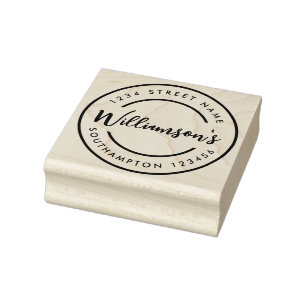Tampons Encreurs Black White City Ville Emplacement Adresse Timbre