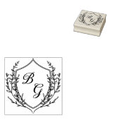 Tampons Encreurs Blason de mariage à monogramme classique (Tamponné)