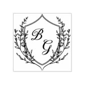 Tampons Encreurs Blason de mariage à monogramme classique (Impression)