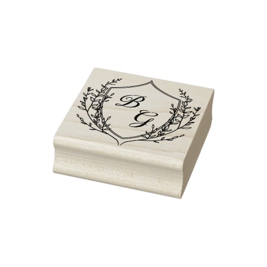 Tampons Encreurs Blason de mariage à monogramme classique (Tampon)