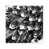 Tampons Encreurs Bleu vert Peacock Bois et Timbre en caoutchouc (Impression)