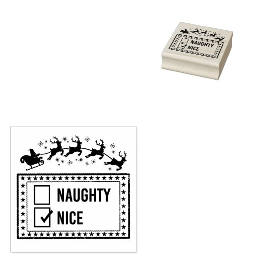 Tampons Encreurs Blocs coquins ou jolies avec tique Père Noël renne (Tamponné)