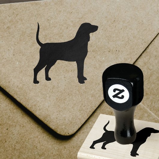 Tampons Encreurs Bluetick Coonhound Chien race Silhouette