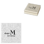 Tampons Encreurs Blush Pink glitter Monogram hair and makeup (Tamponné)