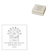 Tampons Encreurs Boho Arch Sea Turtle Adresse de retour personnalis (Tamponné)