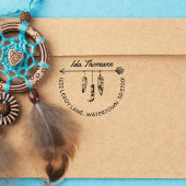Tampons Encreurs Boho & Moderne | Arrow Feathers Adresse de retour