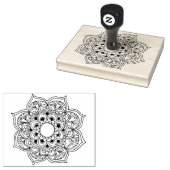 Tampons Encreurs Boho noir blanc mandala ornement floral (Tamponné)