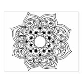 Tampons Encreurs Boho noir blanc mandala ornement floral (Impression)