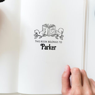 Tampons Encreurs Bois Livre d'histoire écureuils Baby Livre Timbre