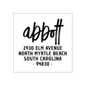 Tampons Encreurs Bold Modern Handwriting Nom de famille Adresse de  (Impression)