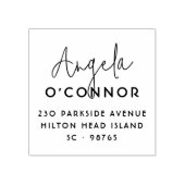 Tampons Encreurs Bold Modern Handwriting Nom et adresse de retour (Impression)