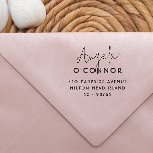 Tampons Encreurs Bold Modern Handwriting Nom et adresse de retour