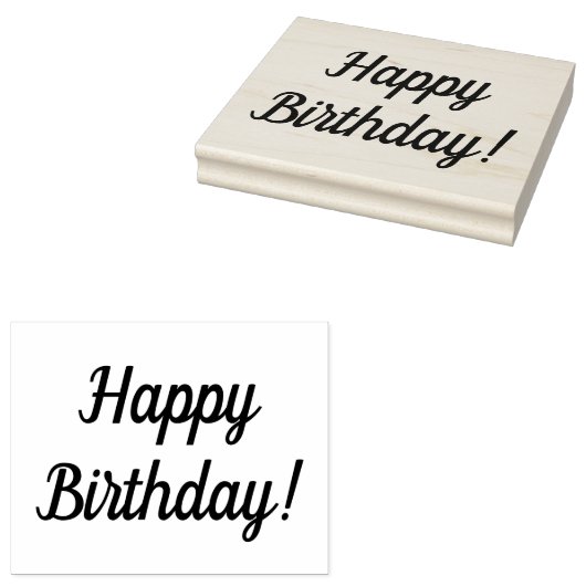 Tampons Encreurs Bon Anniversaire Bois Monté Timbre En Caoutchouc (Tamponné)