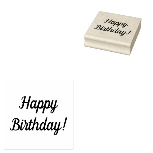 Tampons Encreurs Bon Anniversaire Bois Monté Timbre En Caoutchouc (Tamponné)