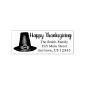 Tampons Encreurs Bon thanksgiving Pilgrim Puritan Casquette Adresse (Impression)