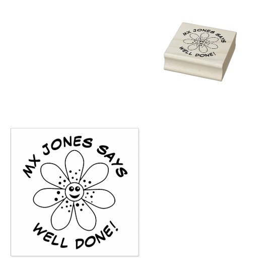 Tampons Encreurs Bonne Fleur bien fait Timbre en caoutchouc (Tamponné)