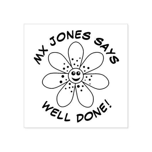 Tampons Encreurs Bonne Fleur bien fait Timbre en caoutchouc (Impression)