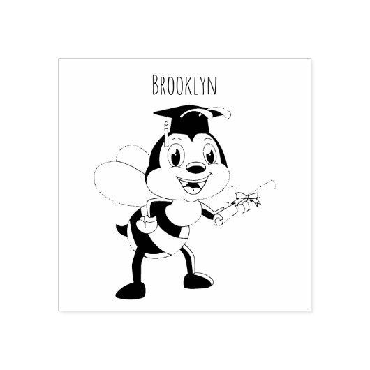 Tampons Encreurs Bonne remise des diplômes des abeilles (Impression)