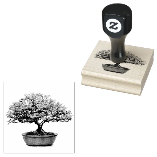 Tampons Encreurs Bonsai Tree avec Feuilles (Tamponné)