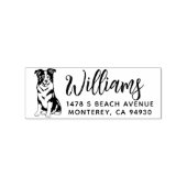 Tampons Encreurs Border Collie Return Address Dog Owner (Impression)