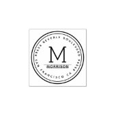 Tampons Encreurs Bordure circulaire simple | Adresse de retour du m (Impression)