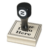 Tampons Encreurs Bordure double Carré Ajouter votre logo ici (Tampon)