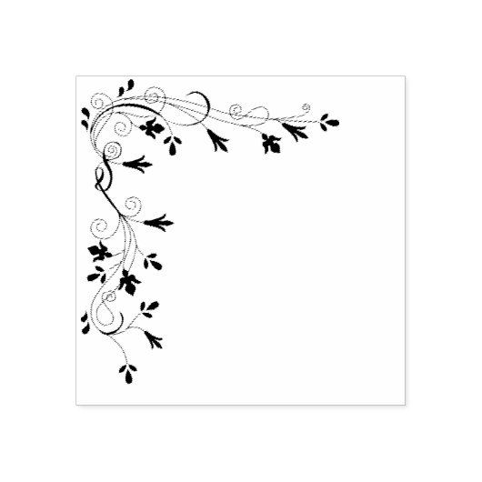 Tampons Encreurs Bordure du coin Fancy Script Tribal Timbre en caou (Impression)