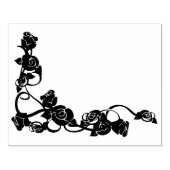 Tampons Encreurs Bordure du coin rose, Timbre en caoutchouc de 4" x (Impression)