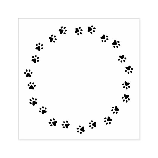 Tampons Encreurs Bordure empreinte de patte ronde, circulaire (Impression)
