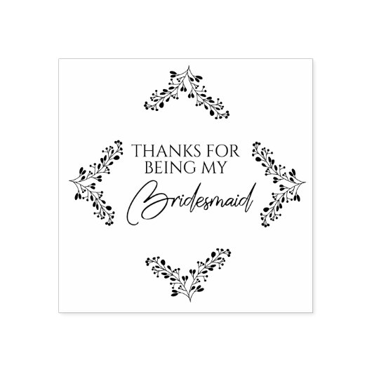 Tampons Encreurs Botanical Diamond with Branches in Black (Impression)