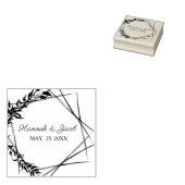 Tampons Encreurs Botanical Geometric with Leaves Wedding Design (Tamponné)
