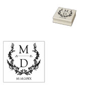 Tampons Encreurs botanical modern initials monogram wedding (Tamponné)