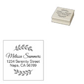 Tampons Encreurs Botanical Wreath, Leaves Shaded Address (Tamponné)