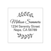 Tampons Encreurs Botanical Wreath, Leaves Shaded Address (Impression)