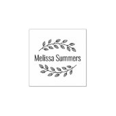 Tampons Encreurs Botanical Wreath Top Bottom Branch Custom Name 1x1 (Impression)